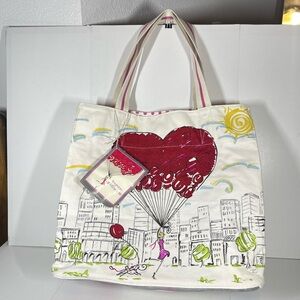 BNWT $100 BRIGHTON B Mine Canvas Tote Bag
